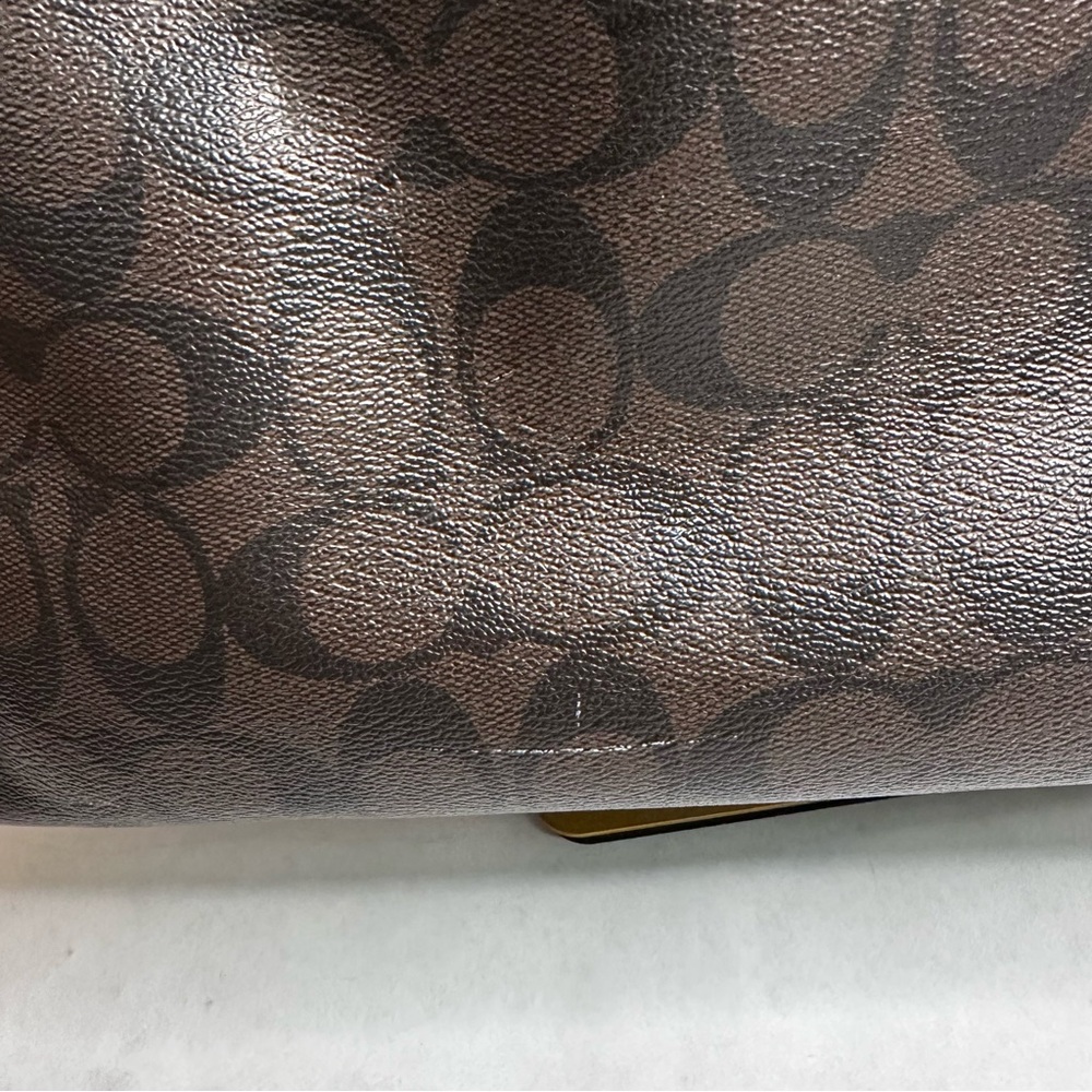 Coach Margot Carryall Satchel Bag Brown Black - Picture 5 of 13